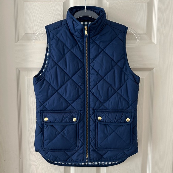 J. Crew Excursion Navy Quilted Puffer Vest - Picture 1 of 7